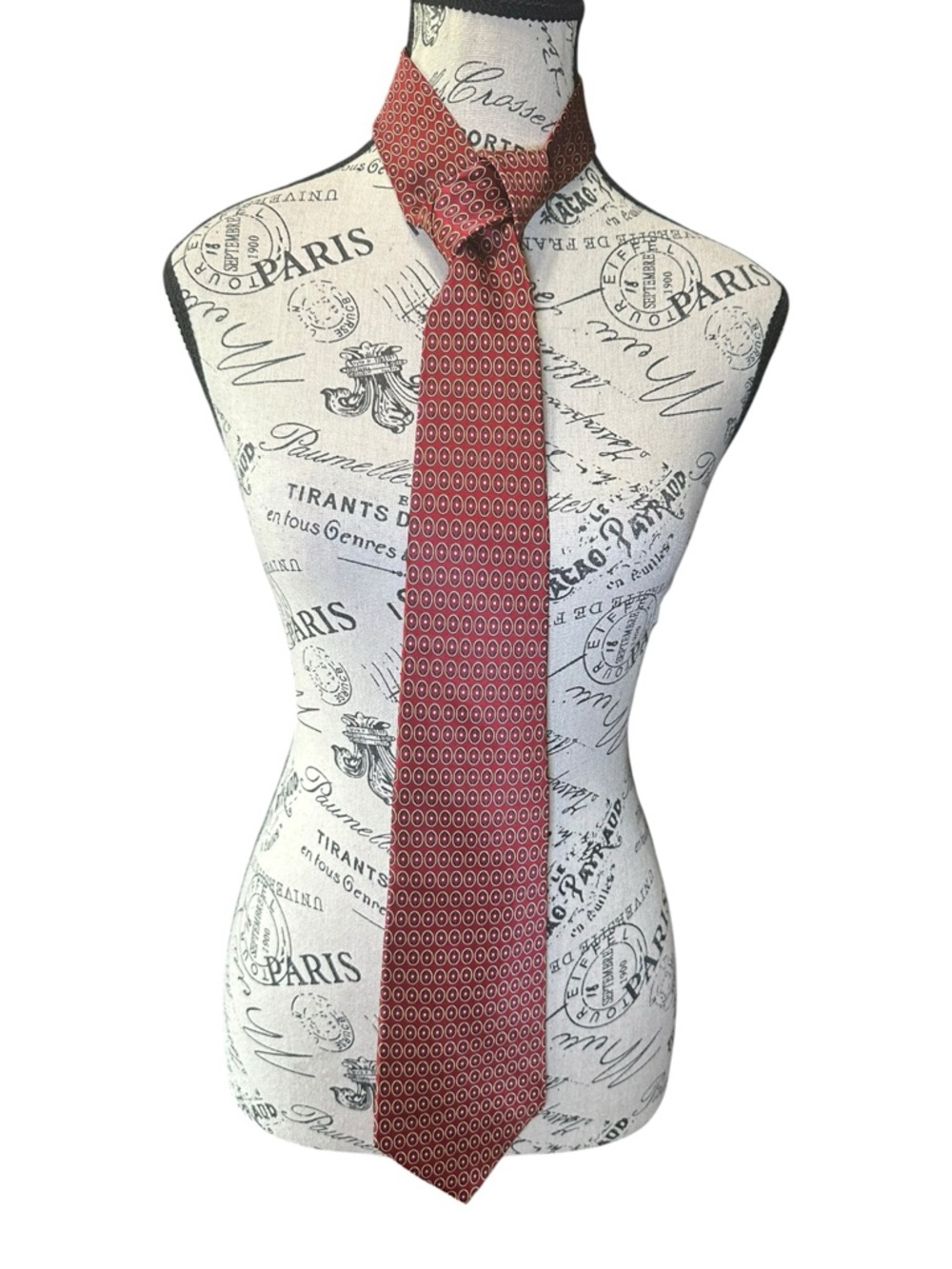 Cambridge Classic Red Patterned Silk Tie